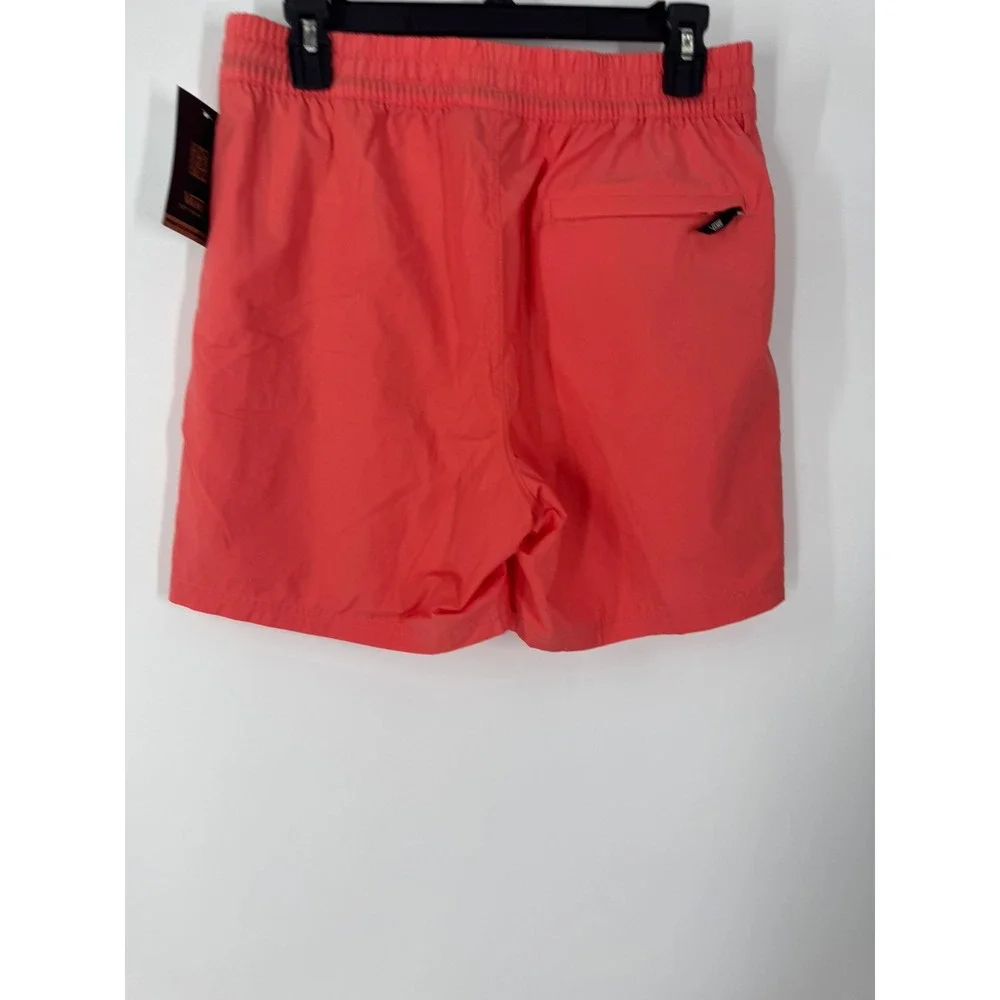 Vans Mens Primary Solid Elastic Boardshorts Coral Orange Relaxed Fit Size XL NWT